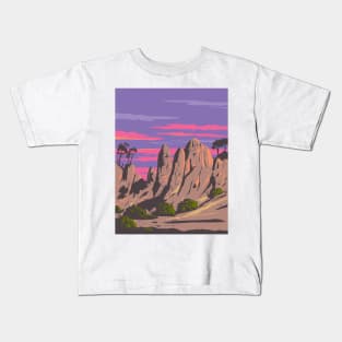 Rock Formations at Pinnacles National Park in California WPA Poster Art Kids T-Shirt